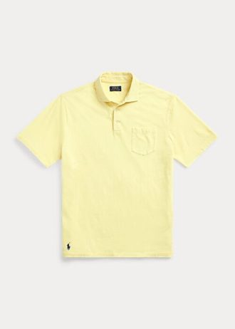 Polos jaunes en coton et lin Ralph Lauren pour homme, coupe classique