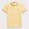 Polos jaunes en maille ajustée Ralph Lauren pour homme Polos jaunes en maille ajustée Ralph Lauren pour homme