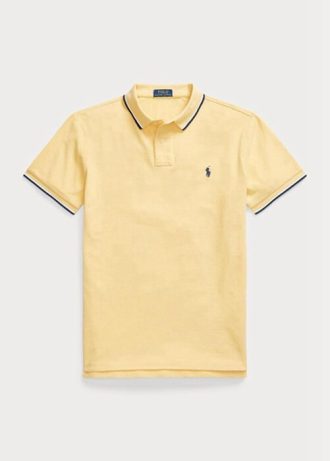 Polos jaunes en maille ajustée Ralph Lauren pour homme
