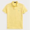 Polos jaunes en maille ajustée Ralph Lauren pour homme Polos jaunes en maille ajustée Ralph Lauren pour homme