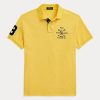 Polos jaunes en maille coupe classique Ralph Lauren pour homme Polos jaunes en maille coupe classique Ralph Lauren pour homme