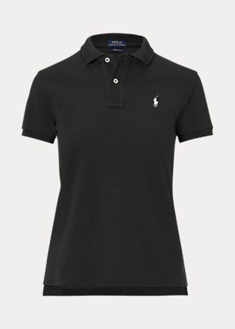 Polos noirs en maille coupe classique Ralph Lauren pour femmes