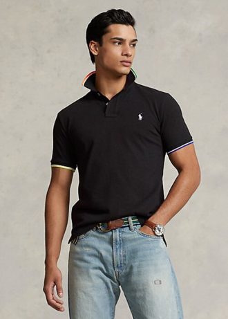 Polos noirs en maille coupe classique Ralph Lauren pour homme