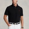 Polos noirs en maille emblématique Ralph Lauren pour hommes Polos noirs en maille emblématique Ralph Lauren pour hommes
