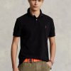 Polos noirs en maille slim fit Ralph Lauren pour hommes