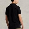 Polos noirs en maille slim fit Ralph Lauren pour hommes