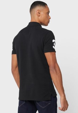 Polos noirs à logo Ralph Lauren pour hommes