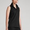 Polos noirs sans manches en piqué coupe classique Ralph Lauren pour femme
