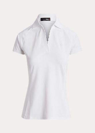 Polos piqués blancs Ralph Lauren pour femme, coupe ajustée