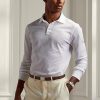 Polos piqués blancs Ralph Lauren Slim Fit pour homme Polos piqués blancs Ralph Lauren Slim Fit pour homme