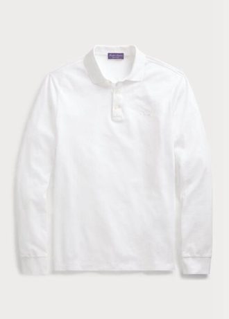 Polos piqués blancs Ralph Lauren Slim Fit pour homme