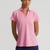 Polos piqués coupe ajustée Ralph Lauren roses pour femmes Polos piqués coupe ajustée Ralph Lauren roses pour femmes
