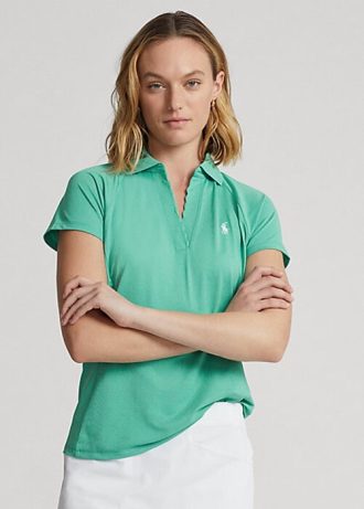 Polos piqués coupe ajustée Ralph Lauren verts pour femmes
