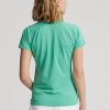 Polos piqués coupe ajustée Ralph Lauren verts pour femmes Polos piqués coupe ajustée Ralph Lauren verts pour femmes
