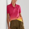 Polos piqués teints par immersion Ralph Lauren rose/orange/jaune pour femme Polos piqués teints par immersion Ralph Lauren rose/orange/jaune pour femme