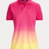 Polos piqués teints par immersion Ralph Lauren rose/orange/jaune pour femme Polos piqués teints par immersion Ralph Lauren rose/orange/jaune pour femme