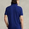 Polos Ralph Lauren bleu marine en maille ajustée pour homme