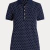 Polos Ralph Lauren en piqué à pois pour femme bleu marine Polos Ralph Lauren en piqué à pois pour femme bleu marine