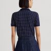 Polos Ralph Lauren en piqué à pois pour femme bleu marine Polos Ralph Lauren en piqué à pois pour femme bleu marine