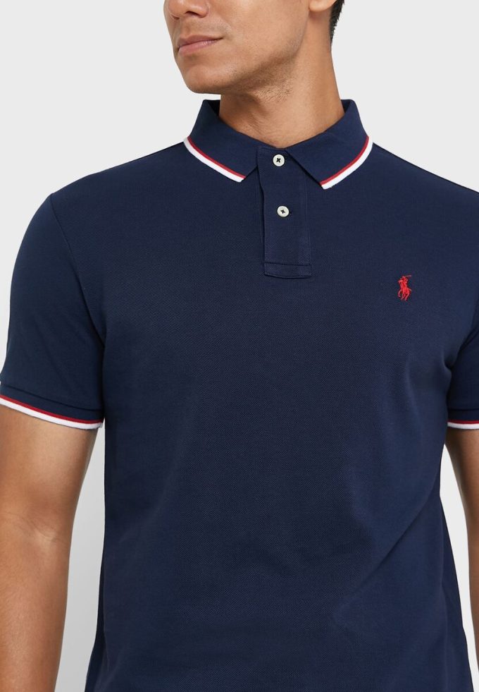 Polos Ralph Lauren Essential bleu marine pour homme Polos Ralph Lauren Essential bleu marine pour homme