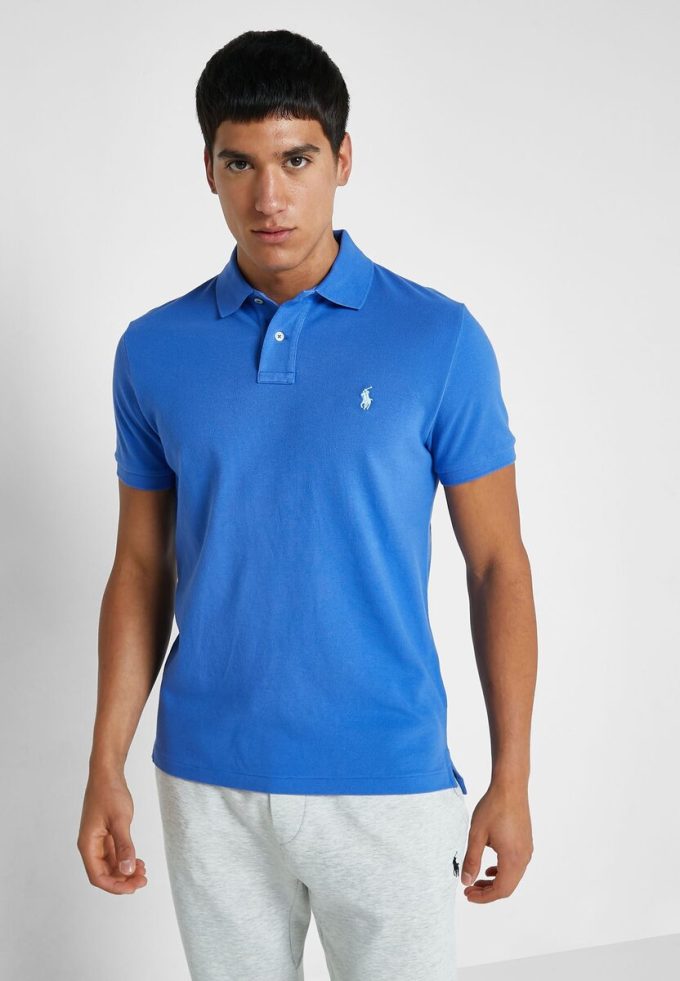 Polos Ralph Lauren Essential bleus pour hommes