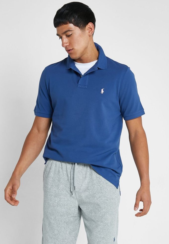 Polos Ralph Lauren Essential bleus pour hommes