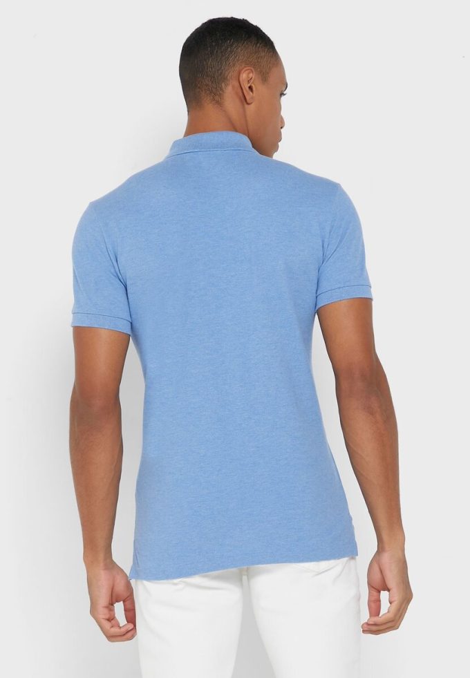 Polos Ralph Lauren Essential bleus pour hommes
