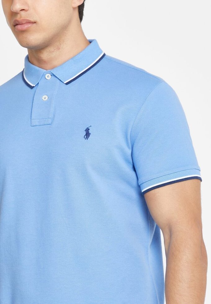 Polos Ralph Lauren Essential bleus pour hommes