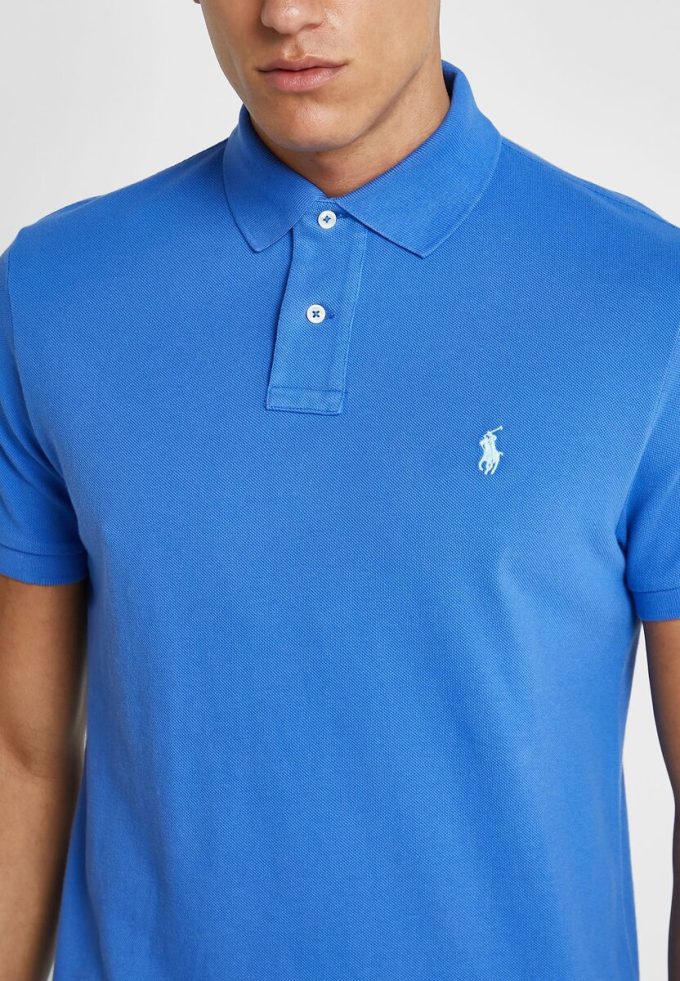 Polos Ralph Lauren Essential bleus pour hommes