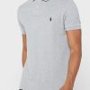 Polos Ralph Lauren Essential gris pour hommes