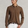 Polos Ralph Lauren marron coupe slim pour homme motif œil-de-perdrix Polos Ralph Lauren marron coupe slim pour homme motif œil-de-perdrix