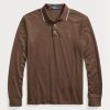 Polos Ralph Lauren marron coupe slim pour homme motif œil-de-perdrix Polos Ralph Lauren marron coupe slim pour homme motif œil-de-perdrix