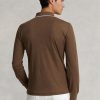 Polos Ralph Lauren marron coupe slim pour homme motif œil-de-perdrix Polos Ralph Lauren marron coupe slim pour homme motif œil-de-perdrix