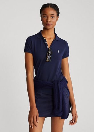 Polos Ralph Lauren Performance coupe ajustée bleu marine pour femme