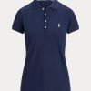 Polos Ralph Lauren Performance coupe ajustée bleu marine pour femme Polos Ralph Lauren Performance coupe ajustée bleu marine pour femme