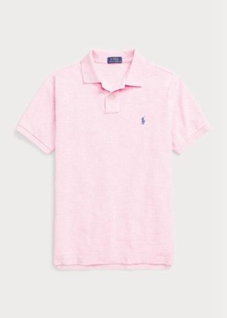 Polos Ralph Lauren Slim Fit en maille rose pour homme