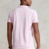 Polos Ralph Lauren Slim Fit en maille rose pour homme Polos Ralph Lauren Slim Fit en maille rose pour homme