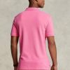Polos Ralph Lauren Slim Fit en maille rose pour homme Polos Ralph Lauren Slim Fit en maille rose pour homme