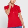 Polos rouges à boutons Ralph Lauren pour femmes Polos rouges à boutons Ralph Lauren pour femmes