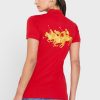 Polos rouges à boutons Ralph Lauren pour femmes Polos rouges à boutons Ralph Lauren pour femmes