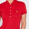 Polos rouges à boutons Ralph Lauren pour femmes Polos rouges à boutons Ralph Lauren pour femmes