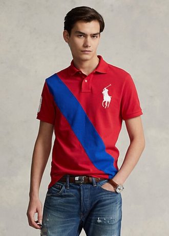 Polos rouges en maille Big Pony Ralph Lauren pour hommes
