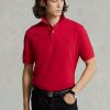 Polos rouges en maille slim fit Ralph Lauren pour hommes Polos rouges en maille slim fit Ralph Lauren pour hommes