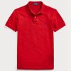 Polos rouges en maille slim fit Ralph Lauren pour hommes Polos rouges en maille slim fit Ralph Lauren pour hommes