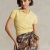 Polos slim en cachemire jaune Ralph Lauren pour femme