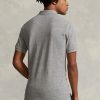 Polos slim fit en maille gris Ralph Lauren pour homme