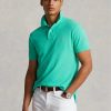 Polos verts en maille ajustée Ralph Lauren pour hommes