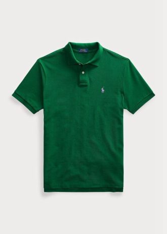 Polos verts en maille ajustée Ralph Lauren pour hommes