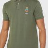 Polos verts Ralph Lauren Slim Fit personnalisés pour hommes Polos verts Ralph Lauren Slim Fit personnalisés pour hommes