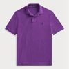 Polos violets en maille ajustée Ralph Lauren pour hommes Polos violets en maille ajustée Ralph Lauren pour hommes